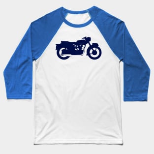 Blue Motorcycle Silhouette (triumph) Baseball T-Shirt